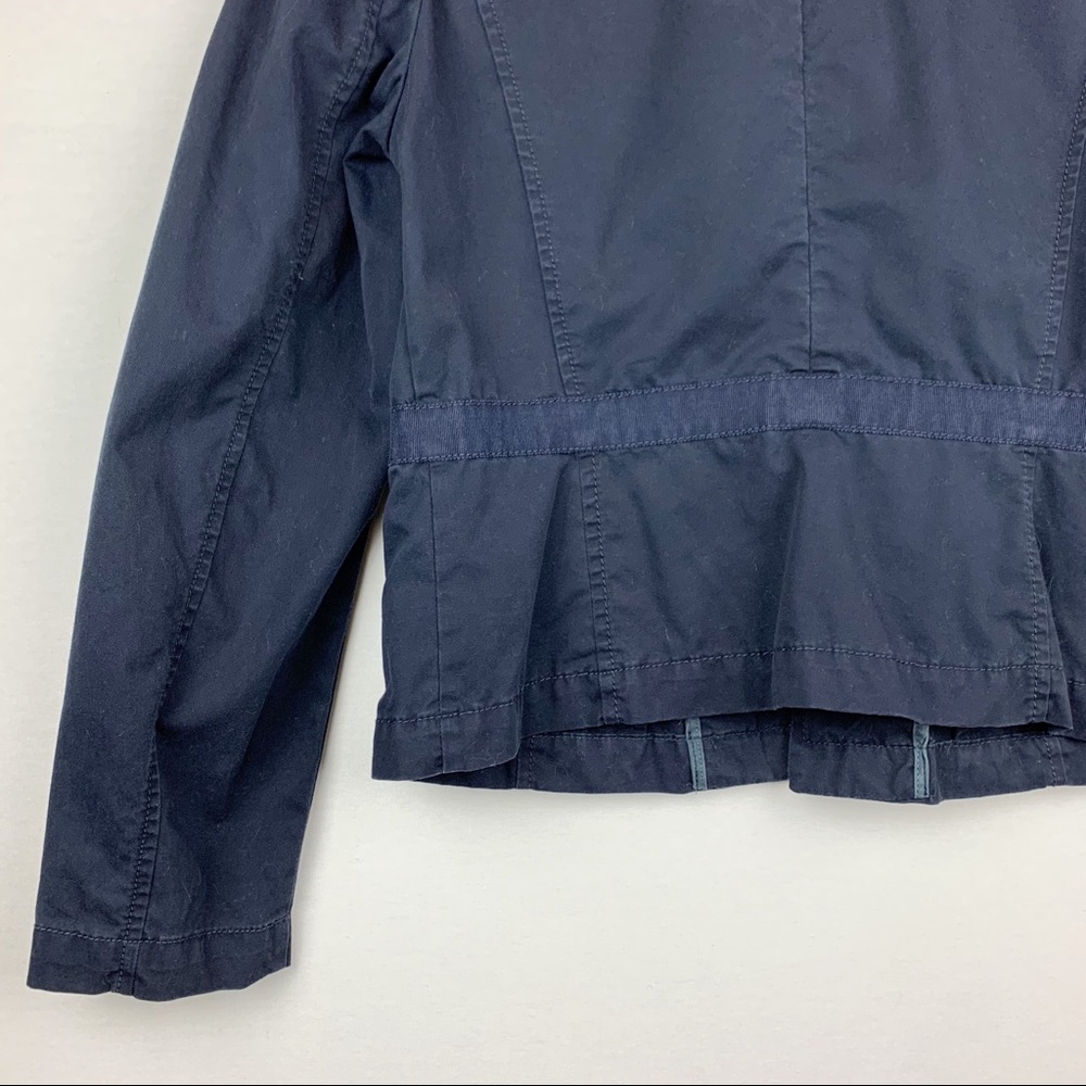 Loft Military Utility Button Ruffle Sleeve Jacket - Picture 7 of 10